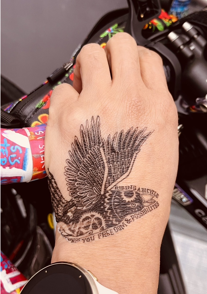 BIRD 鳥 BLACK TATTOO STICKER (Temporary tattoo)