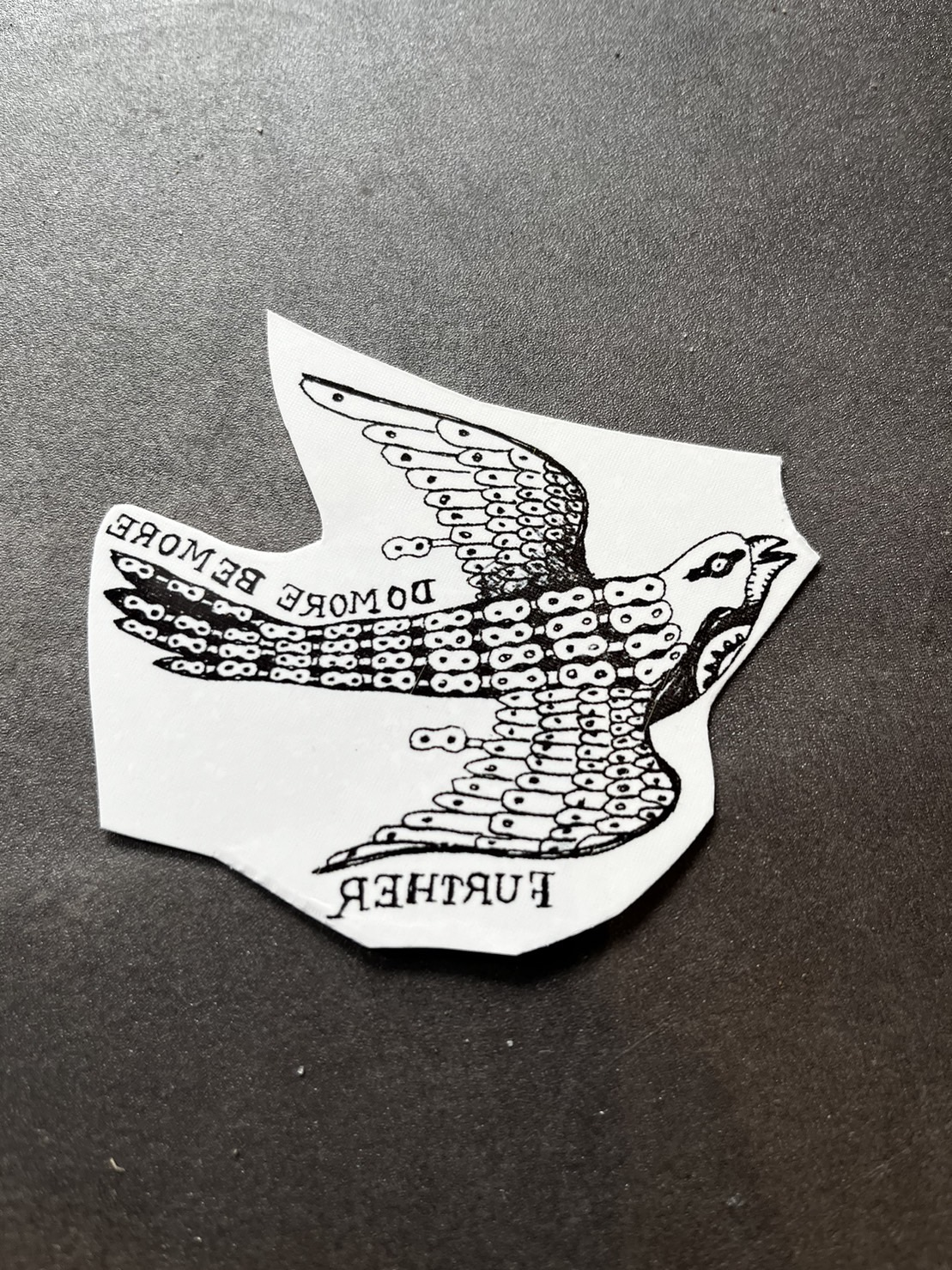 鳥(WHITE) タトゥーシール TATTOO STICKER (Temporary tattoo)