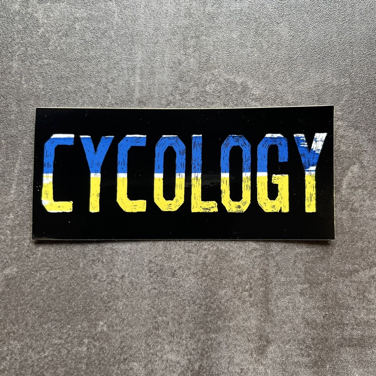 ウクライナ支援 CYCOLOGYロゴステッカー スクエア