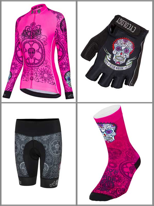 Day of the Living (Pink) Women's Long Sleeve Cycling Jersey