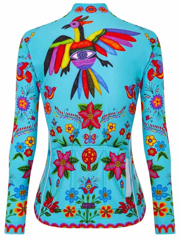 Frida (Aqua) Women's Long Sleeve Jersey