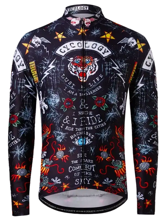 CITY OF ANGELS MEN'S WINTER LONG SLEEVE JERSEY BLACK