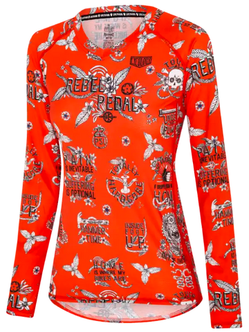 REBEL PEDAL WOMEN'S LONG SLEEVE MTB JERSEY【取り寄せ対象商品】