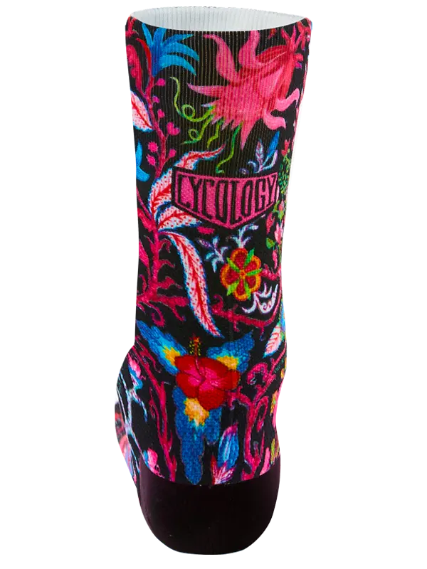 SECRET GARDEN BLACK CYCLING SOCKS サイクリングソックス