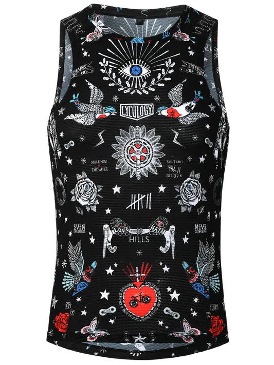 TATTOO MEN'S SLEEVELESS BASE LAYER