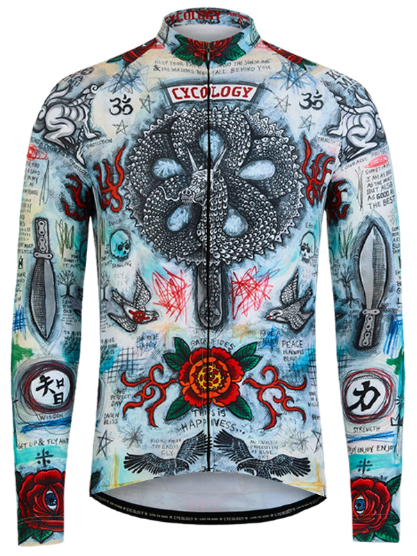 TEMPLE MEN'S LONG SLEEVE CYCLING JERSEY