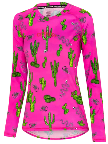 TOTALLY CACTUS WOMEN'S LONG SLEEVE MTB JERSEY