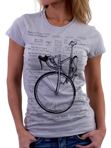 Cognitive Therapy Womens Grey Cycling Tee | Cycology Clothing