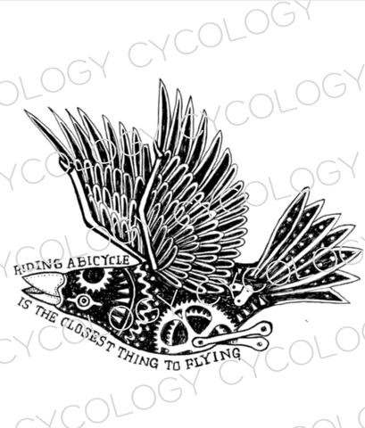 BIRD　鳥　BLACK　TATTOO STICKER (Temporary tattoo)