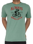 Always Ready to Ride Mens Green Cycling T-Shirt | Cycology AUS