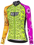 Bandana Womens Long Sleeve Cycling Jersey Orange | Cycology Clothing
