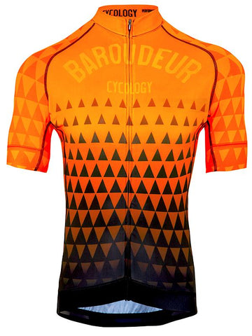 Baroudeur Mens Short Sleeve Orange Cycling Jersey