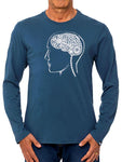 Bike Brain (Denim) Long Sleeve T Shirt