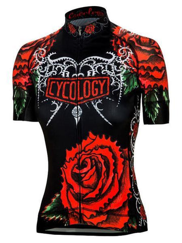 Black Rose Womens Cycling Jersey | Cycology Clothing