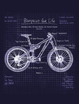 The Blueprint MTB Mens Navy Cycling T shirt | Cycology Clothing