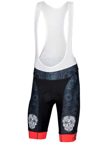 Day of the Living Black Cycling Bib Shorts