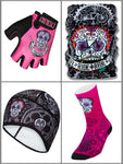 Day of the Living Pink Cycling Gloves | Cycology Clothing AUST