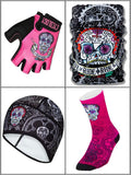 Day of the Living Pink Cycling Gloves | Cycology Clothing AUST