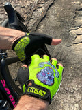 Day of the Living Lime Cycling Gloves | Cycology Clothing AUS