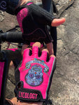 Day of the Living Pink Cycling Gloves | Cycology  Clothing AUS
