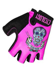 Day of the Living Pink Cycling Gloves | Cycology  Clothing AUS