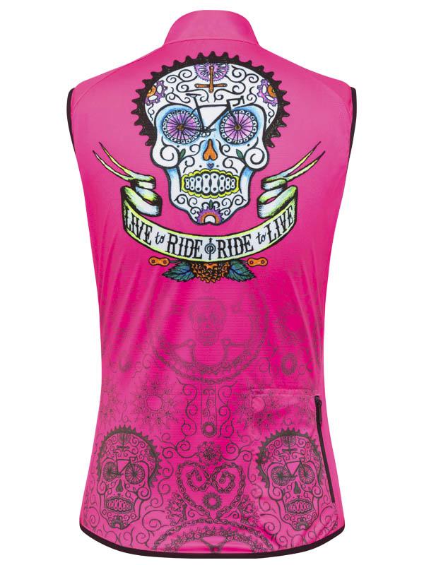 Day of the Living Womens Lightweight Cycling Gilet Pink | Cycology AUS