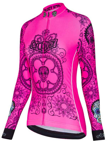DOTL Womens Pink Long Sleeve Cycling Jersey | Cycology AUS
