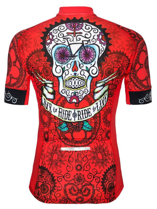 Day of the Living Men's Cycling Jersey in Red | Cycology Clothing