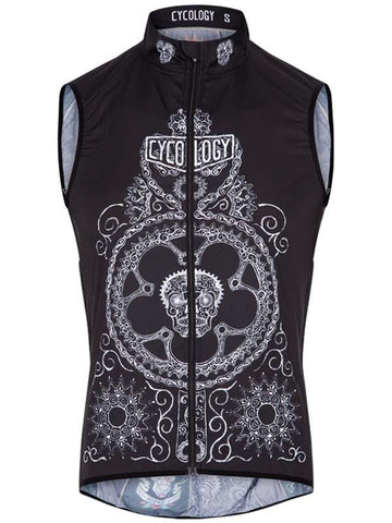 Day of the Living Black Mens Lightweight Gilet | Cycology Clothing AUS