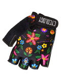Frida Black Floral Cycling Gloves | Cycology Clothing