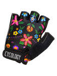Frida Black Floral Cycling Gloves | Cycology Clothing