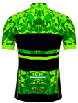 Geometric Lime Mens Relaxed Fit Cycling Jersey | Cycology Clothing