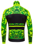 Geometric Lime Mens Windproof Cycling Jacket | Cycology Clothing