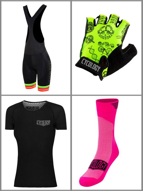 Cycology Womens Logo (Black/Multi) Bib Shorts