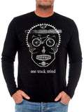 One Track Mind Mens Black Long Sleeve Cycling T shirt