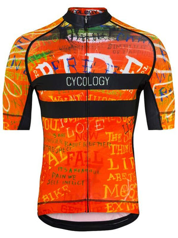 Ride Mens Orange Short Sleeve Cycling Jersey | Cycology Clothing
