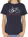 RATHER BE RIDING NAVY WOMENS CYCLING T SHIRT