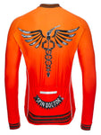 Spin Doctor Mens Red Long Sleeve Cycling Jersey 
