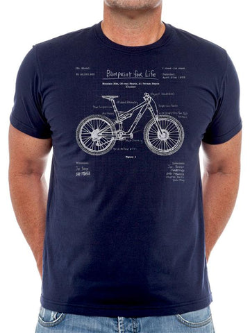 The Blueprint MTB Mens Navy Cycling T shirt 