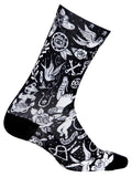 Velo Tattoo Black Cycling Socks| Cycology Clothing