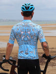 VELO TATTOO (BLUE) MEN'S CYCLING JERSEY