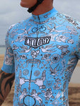 VELO TATTOO (BLUE) MEN'S CYCLING JERSEY