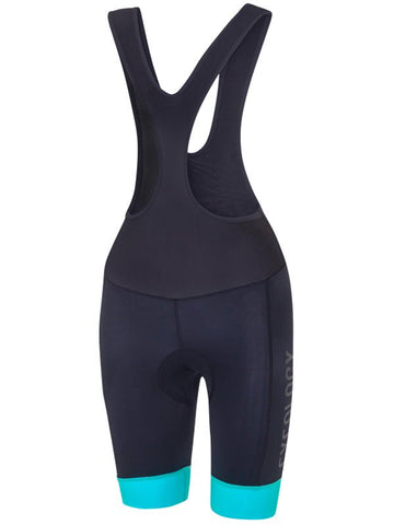 Cycology Women's (Black/Aqua) Bib Shorts