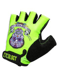 Day of the Living Lime Cycling Gloves | Cycology Clothing AUS