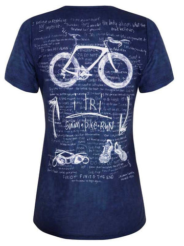 I-Tri Womens Navy Technical T shirt | Cycology AUS